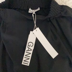 New w tags Ganni  black pleated skirt